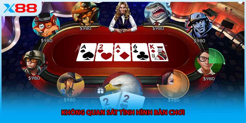Không quan sát tình hình bàn chơi